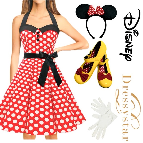 Dressystar Other - DRESSYSTAR Vintage Polka Dot Retro Minnie Mouse Halloween Costume Dress Size 3X